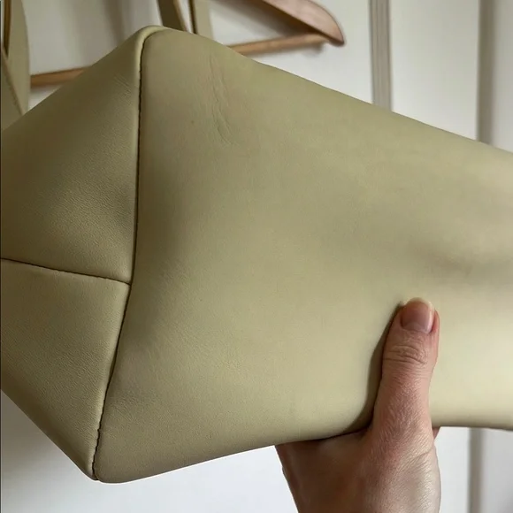 Boutonné Leather Tote - Picture 3 of 14